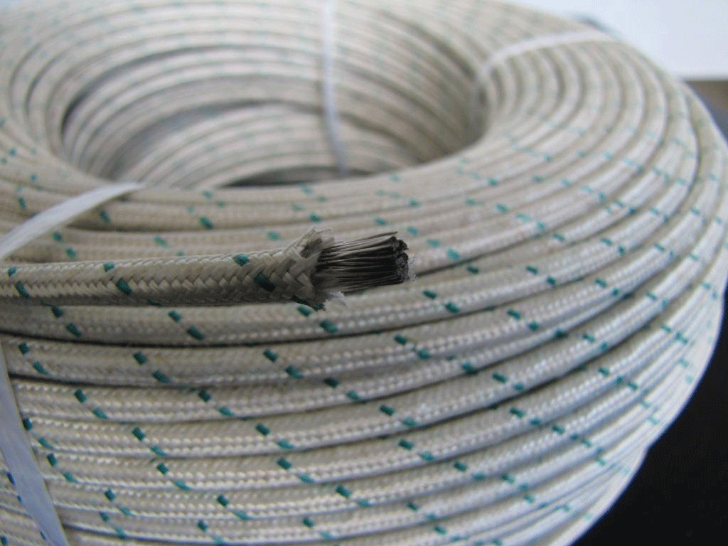 Cable de Níquel Puro Ni 201 con Aislación de Fibra de Vidrio